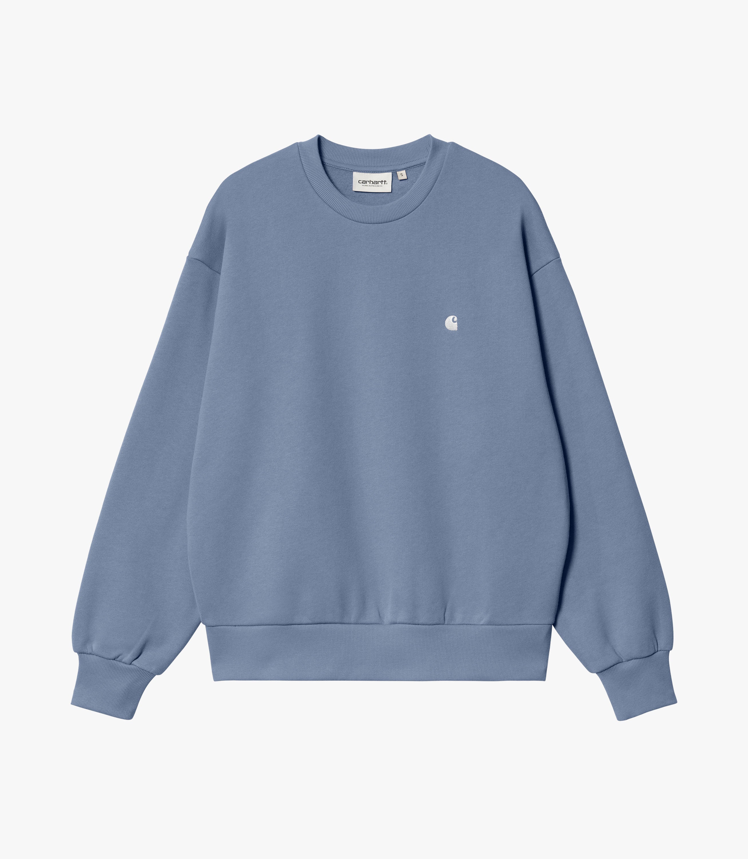 sweatshirt carhartt wip w casey bay blue silver 1