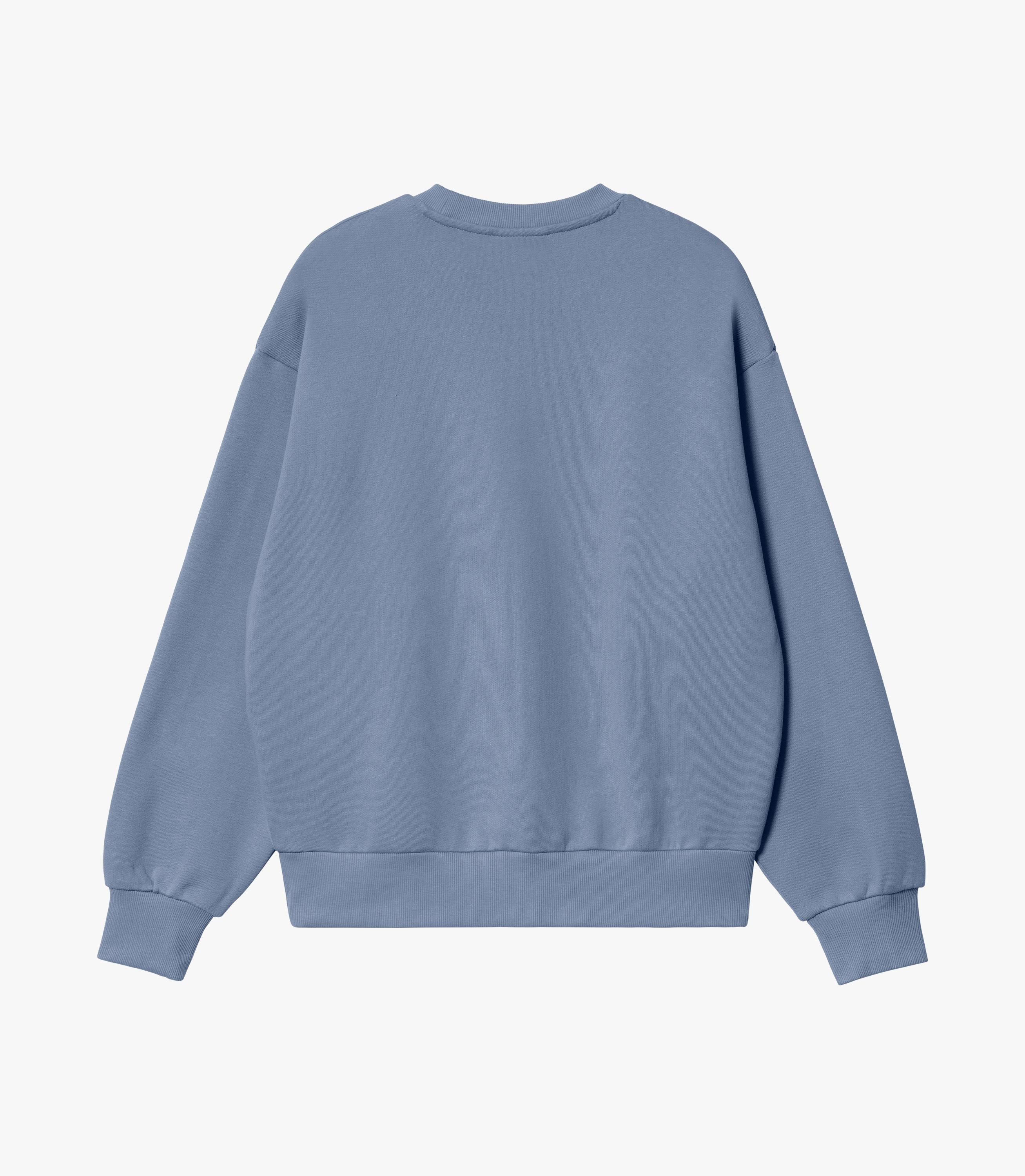 sweatshirt carhartt wip w casey bay blue silver 2